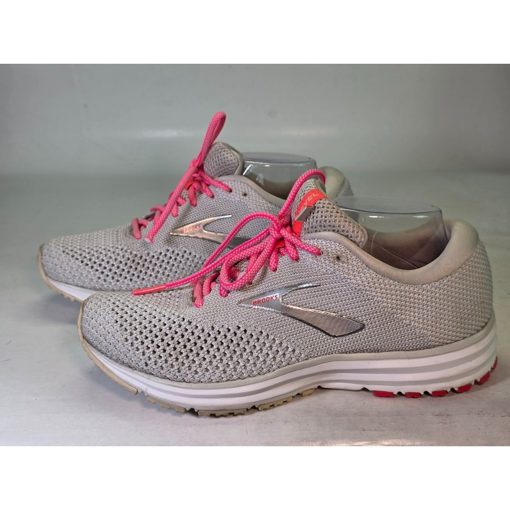 Brooks Revel 2 Women's Sneakers Size 9.5 Medium Gray Pink Running Walking Shoes - Picture 4 of 16